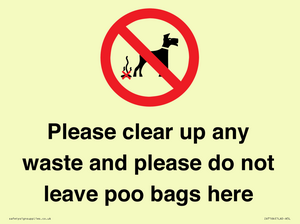 IV7164: Please clear up any waste and please do not leave poo bags here