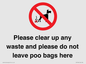 IV7164: Please clear up any waste and please do not leave poo bags here