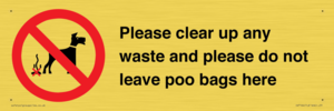 IV7164: Please clear up any waste and please do not leave poo bags here