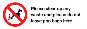 IV7164: Please clear up any waste and please do not leave poo bags here