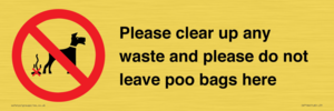 IV7164: Please clear up any waste and please do not leave poo bags here