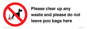 IV7164: Please clear up any waste and please do not leave poo bags here