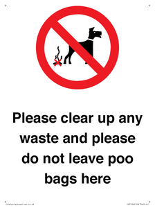 IV7164: Please clear up any waste and please do not leave poo bags here