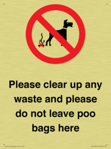 IV7164: Please clear up any waste and please do not leave poo bags here