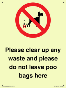 IV7164: Please clear up any waste and please do not leave poo bags here