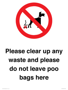 IV7164: Please clear up any waste and please do not leave poo bags here