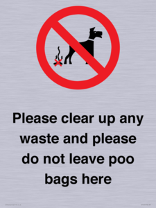 IV7164: Please clear up any waste and please do not leave poo bags here