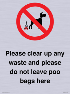 IV7164: Please clear up any waste and please do not leave poo bags here