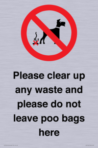 IV7164: Please clear up any waste and please do not leave poo bags here