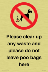 IV7164: Please clear up any waste and please do not leave poo bags here