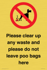 IV7164: Please clear up any waste and please do not leave poo bags here