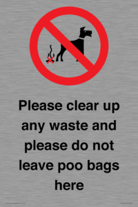 IV7164: Please clear up any waste and please do not leave poo bags here