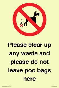IV7164: Please clear up any waste and please do not leave poo bags here