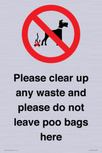 IV7164: Please clear up any waste and please do not leave poo bags here