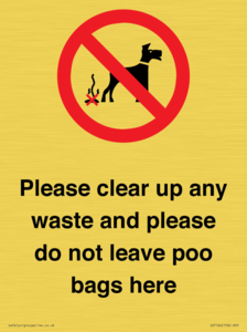 IV7164: Please clear up any waste and please do not leave poo bags here