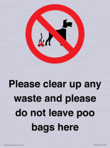IV7164: Please clear up any waste and please do not leave poo bags here