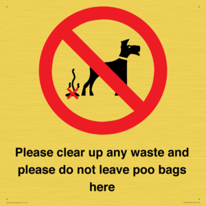IV7164: Please clear up any waste and please do not leave poo bags here