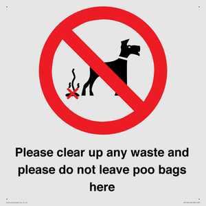 IV7164: Please clear up any waste and please do not leave poo bags here