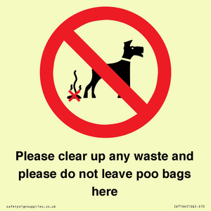 IV7164: Please clear up any waste and please do not leave poo bags here