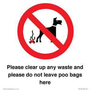 IV7164: Please clear up any waste and please do not leave poo bags here