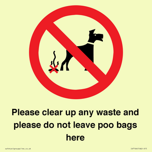 IV7164: Please clear up any waste and please do not leave poo bags here