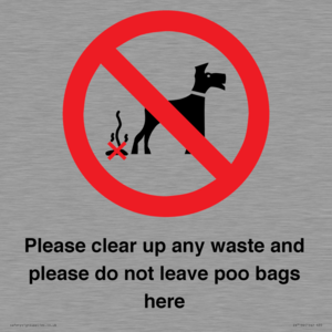 IV7164: Please clear up any waste and please do not leave poo bags here