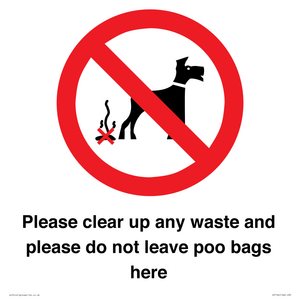 IV7164: Please clear up any waste and please do not leave poo bags here