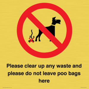 IV7164: Please clear up any waste and please do not leave poo bags here