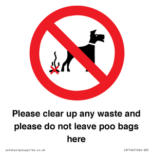 IV7164: Please clear up any waste and please do not leave poo bags here