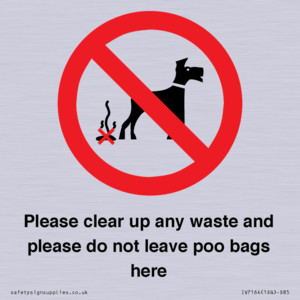 IV7164: Please clear up any waste and please do not leave poo bags here