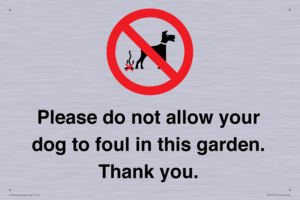 IV7167: Please do not allow your dog to foul in this garden. Thank you.
