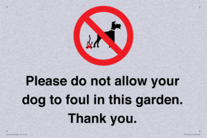 IV7167: Please do not allow your dog to foul in this garden. Thank you.