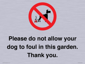 IV7167: Please do not allow your dog to foul in this garden. Thank you.