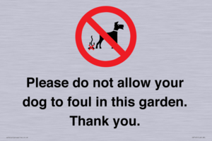 IV7167: Please do not allow your dog to foul in this garden. Thank you.