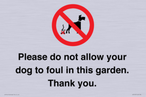 IV7167: Please do not allow your dog to foul in this garden. Thank you.
