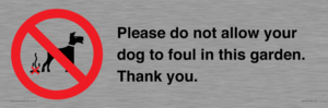 IV7167: Please do not allow your dog to foul in this garden. Thank you.