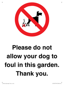 IV7167: Please do not allow your dog to foul in this garden. Thank you.