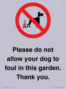 IV7167: Please do not allow your dog to foul in this garden. Thank you.