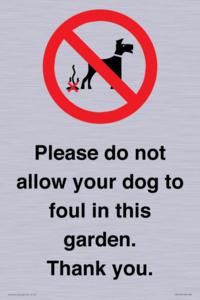 IV7167: Please do not allow your dog to foul in this garden. Thank you.