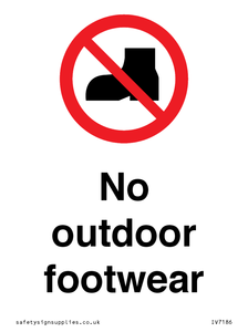 IV7186: No outdoor footwear