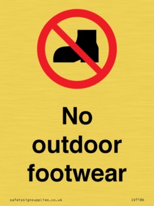 IV7186: No outdoor footwear