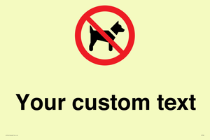 IV7266: Custom Prohibition No dogs sign