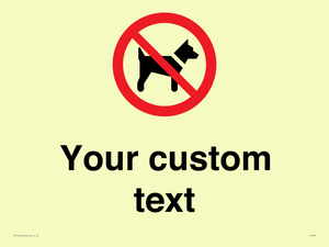 IV7266: Custom Prohibition No dogs sign