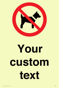 IV7266: Custom Prohibition No dogs sign
