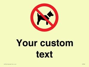 IV7266: Custom Prohibition No dogs sign