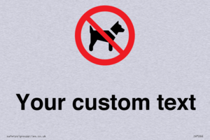 IV7266: Custom Prohibition No dogs sign