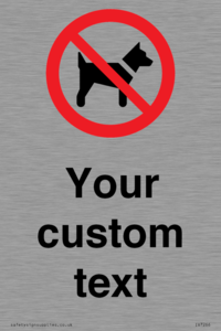 IV7266: Custom Prohibition No dogs sign