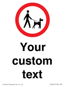 IV7267: Custom Road regulatory Dogs on leads