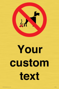 IV7268: Custom Prohibition No dog fouling