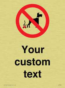 IV7268: Custom Prohibition No dog fouling